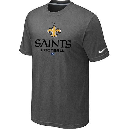 Nike New Orleans Saints Critical Victory NFL T-Shirt - Dark Grey